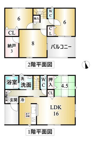 ★お知らせ★新築一戸建て 甲斐市竜王 第5 2階建 4LDK 全2棟 2階建 耐震等級3取得 +住宅性能評価付 オール電化🏠好評販売中(^^♪ 2 95341954 2 0 0 3